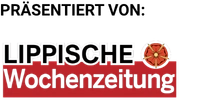 ogo mit dem Schriftzug „PRÄSENTIERT VON:“ über dem Schriftzug „LIPPISCHE Wochenzeitung“ und einem roten Kreiswappen.
